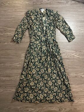 Vintage R.J. Stevens Paisley Long‑Sleeve Dress – Rayon Size 6